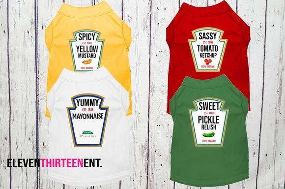 Handmade Other - Condiment Halloween Costumes For Small and Big Dogs Cats SM to 6XL